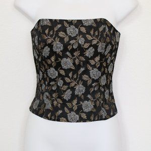 $80 JESSICA MCCLINTOCK Brocade CORSET Top - Size 4 - XS - NWOT